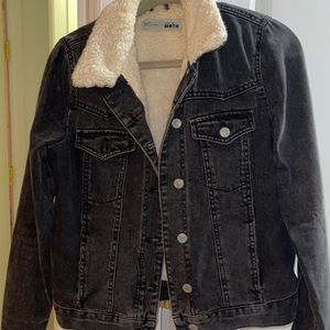 TOPSHOP SHERPA DENIM JACKET